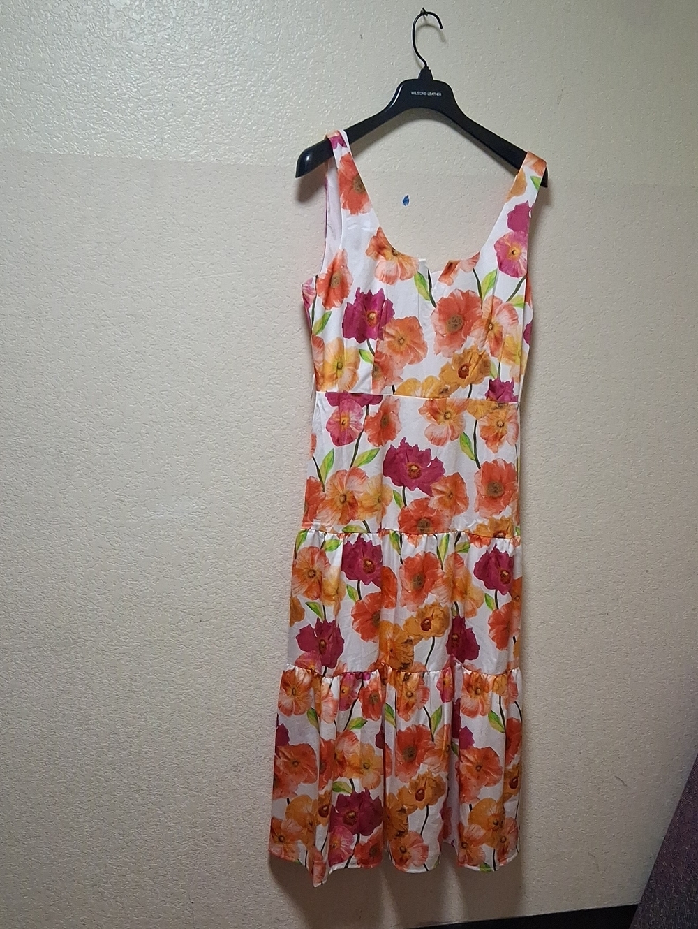 Karl Lagerfeld White Dress with Pink & Orange Floral Print